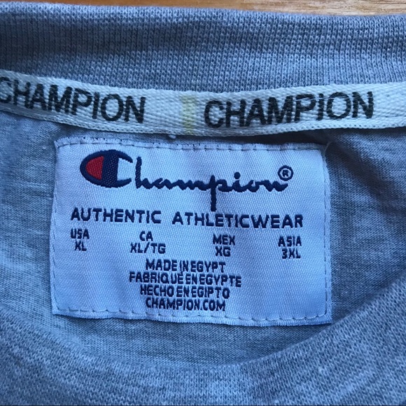 Champion Gray Long Sleeve T-Shirt, EUC, XL - Picture 6 of 14